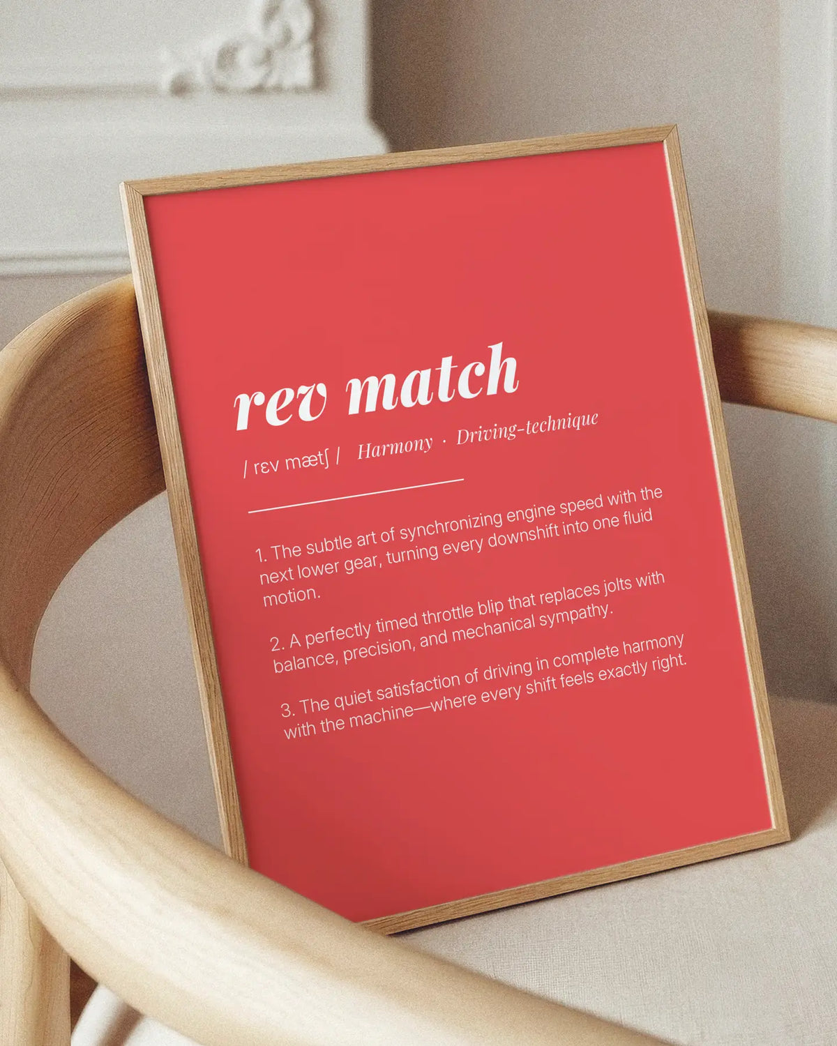 Definition Poster of Rev Match on Strawberry background