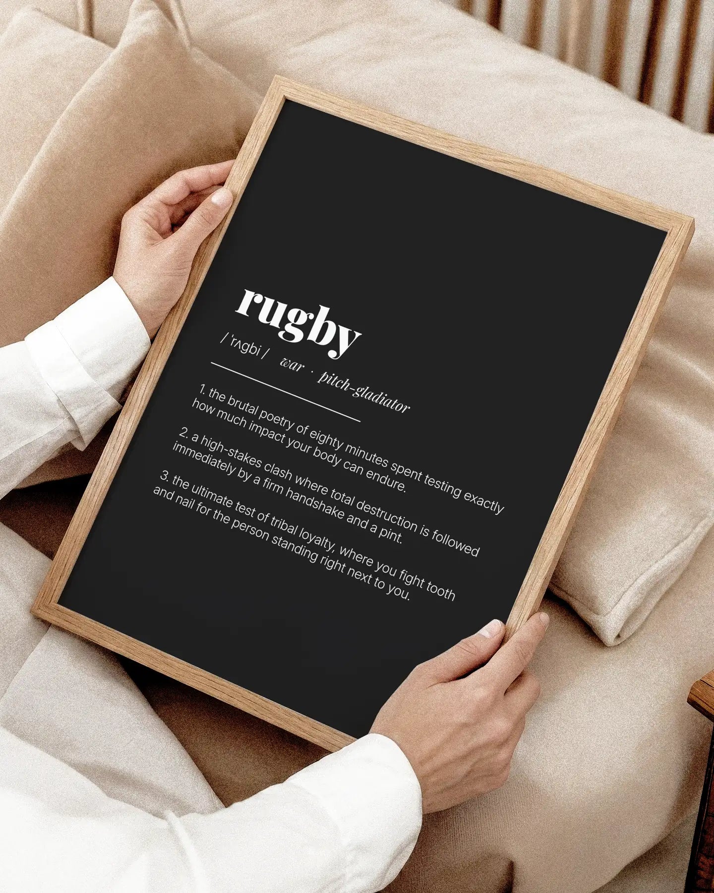 Definition Poster of Rugby on Midnight Ink background