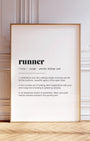 Definition Poster of Runner on Gallery White background