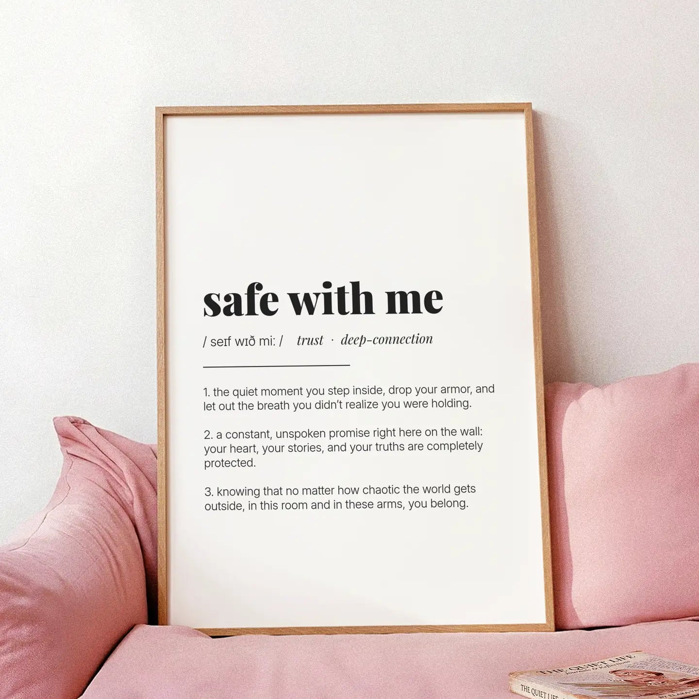 Definition Poster of Safe with Me on Gallery White background