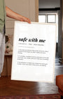 Definition Poster of Safe with Me on Gallery White background
