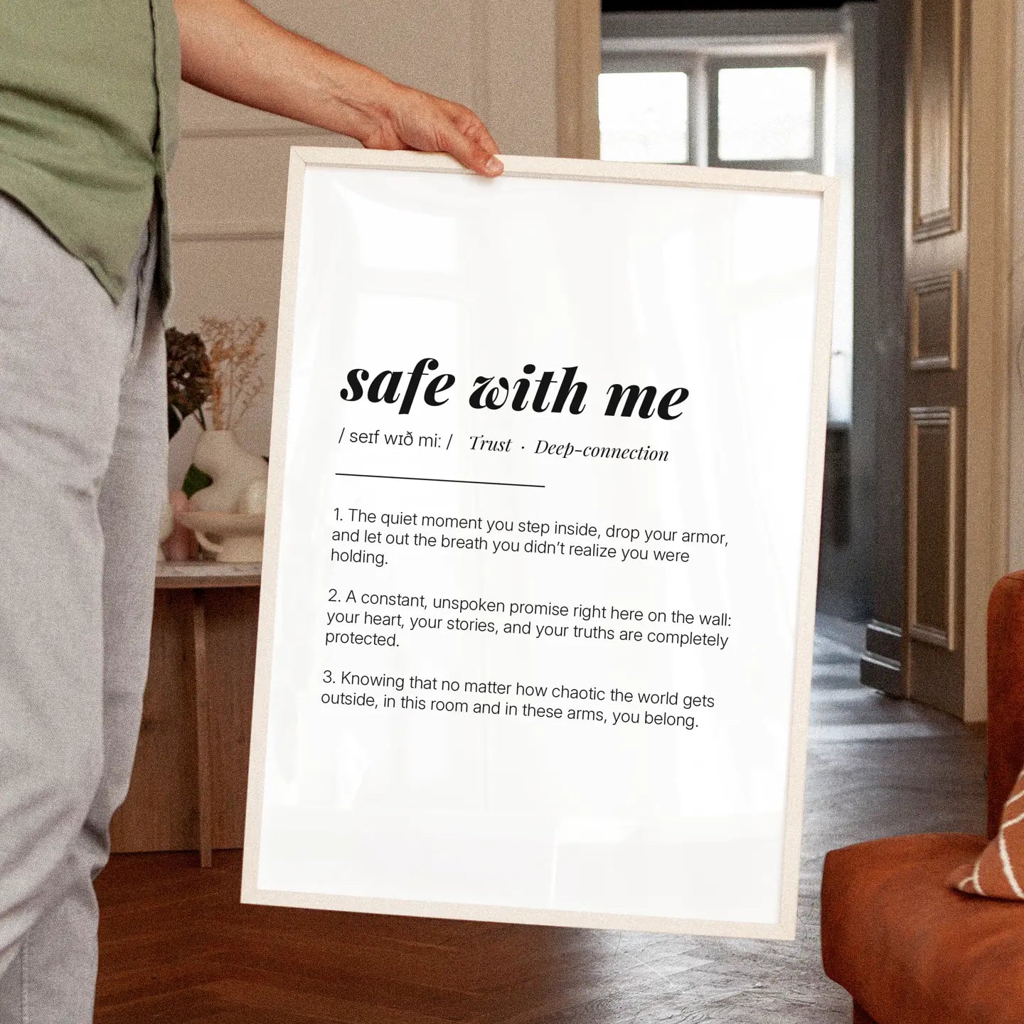 Definition Poster of Safe with Me on Gallery White background