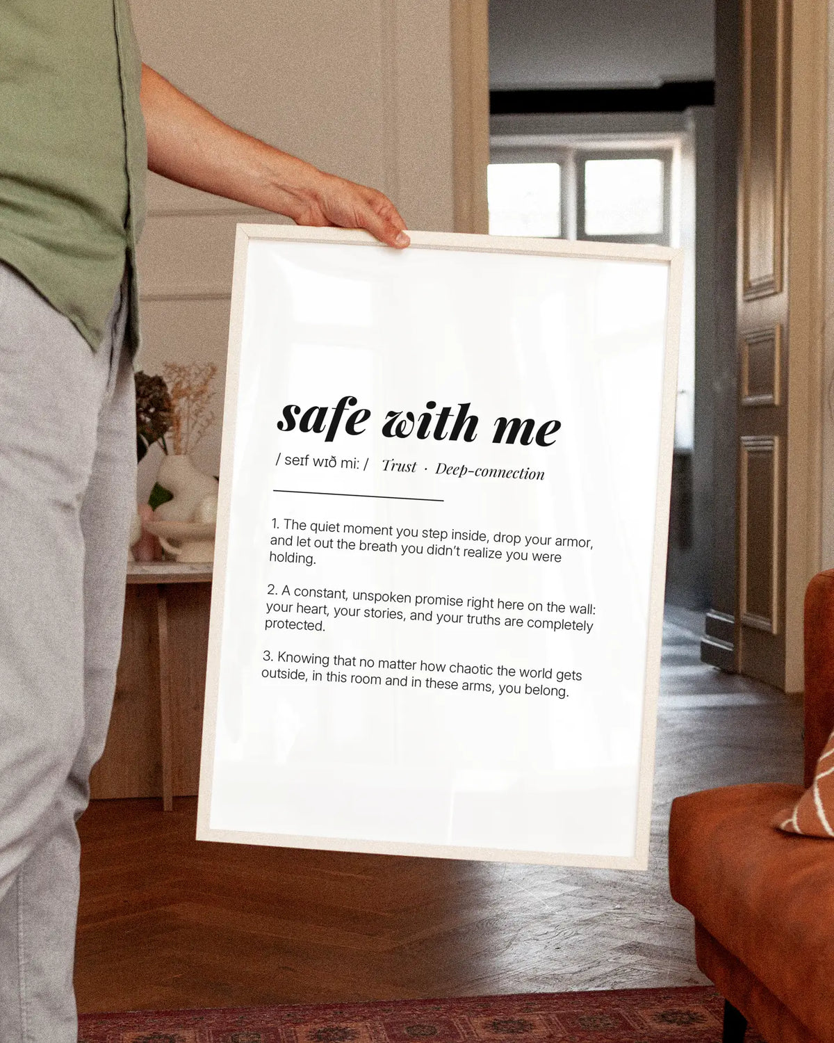 Definition Poster of Safe with Me on Gallery White background