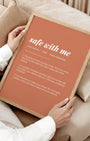 Definition Poster of Safe with Me on Terracotta background