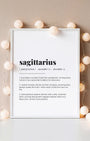 Definition Poster of Sagittarius on Gallery White background