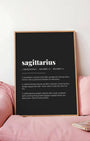 Definition Poster of Sagittarius on Midnight Ink background