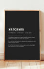 Definition Poster of Sarcasm on Midnight Ink background