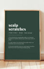 Definition Poster of Scalp<br />Scratches on Emerald background