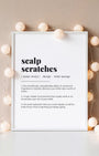 Definition Poster of Scalp<br />Scratches on Gallery White background