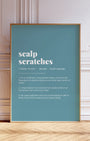 Definition Poster of Scalp<br />Scratches on Sea Glass background