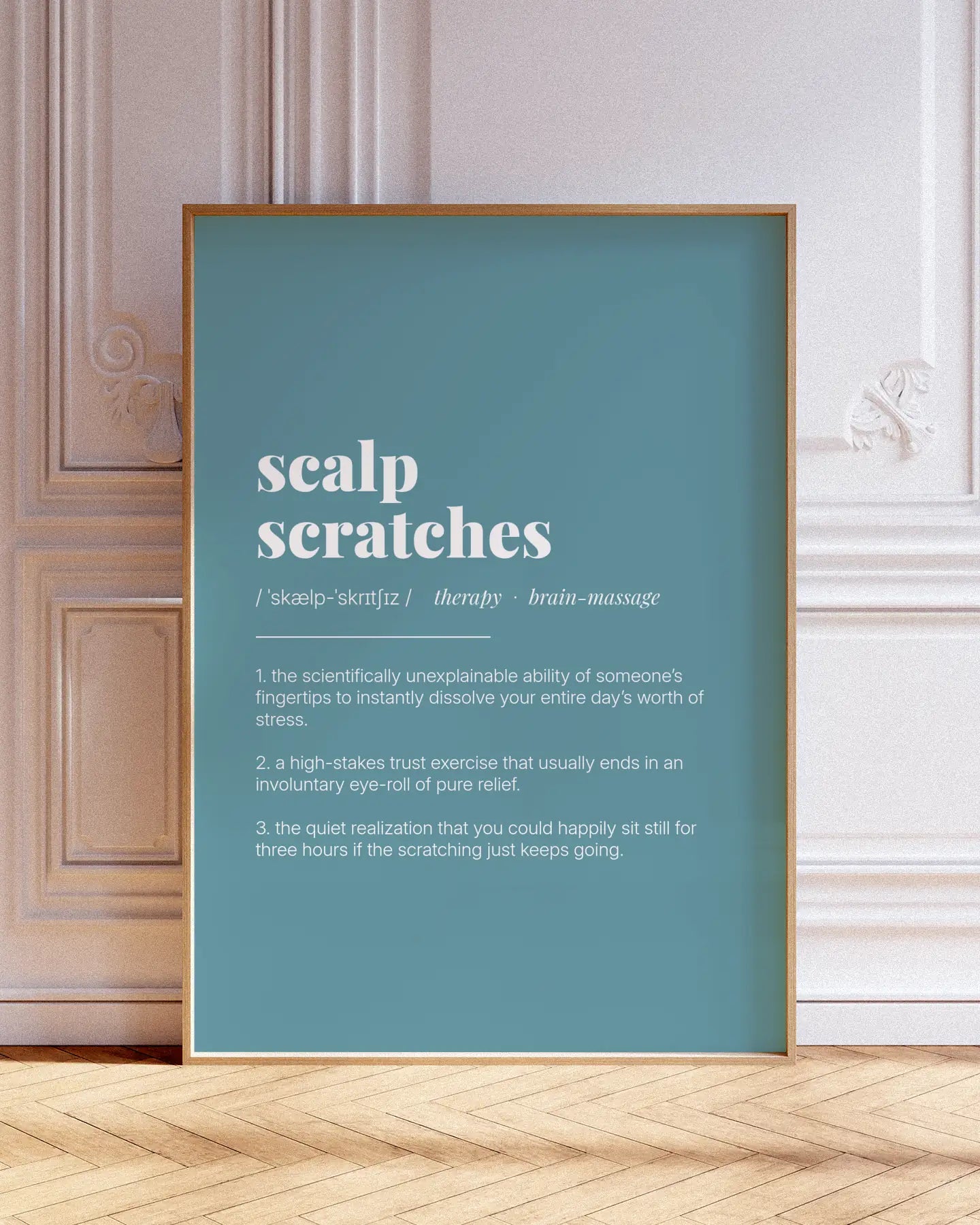 Definition Poster of Scalp<br />Scratches on Sea Glass background