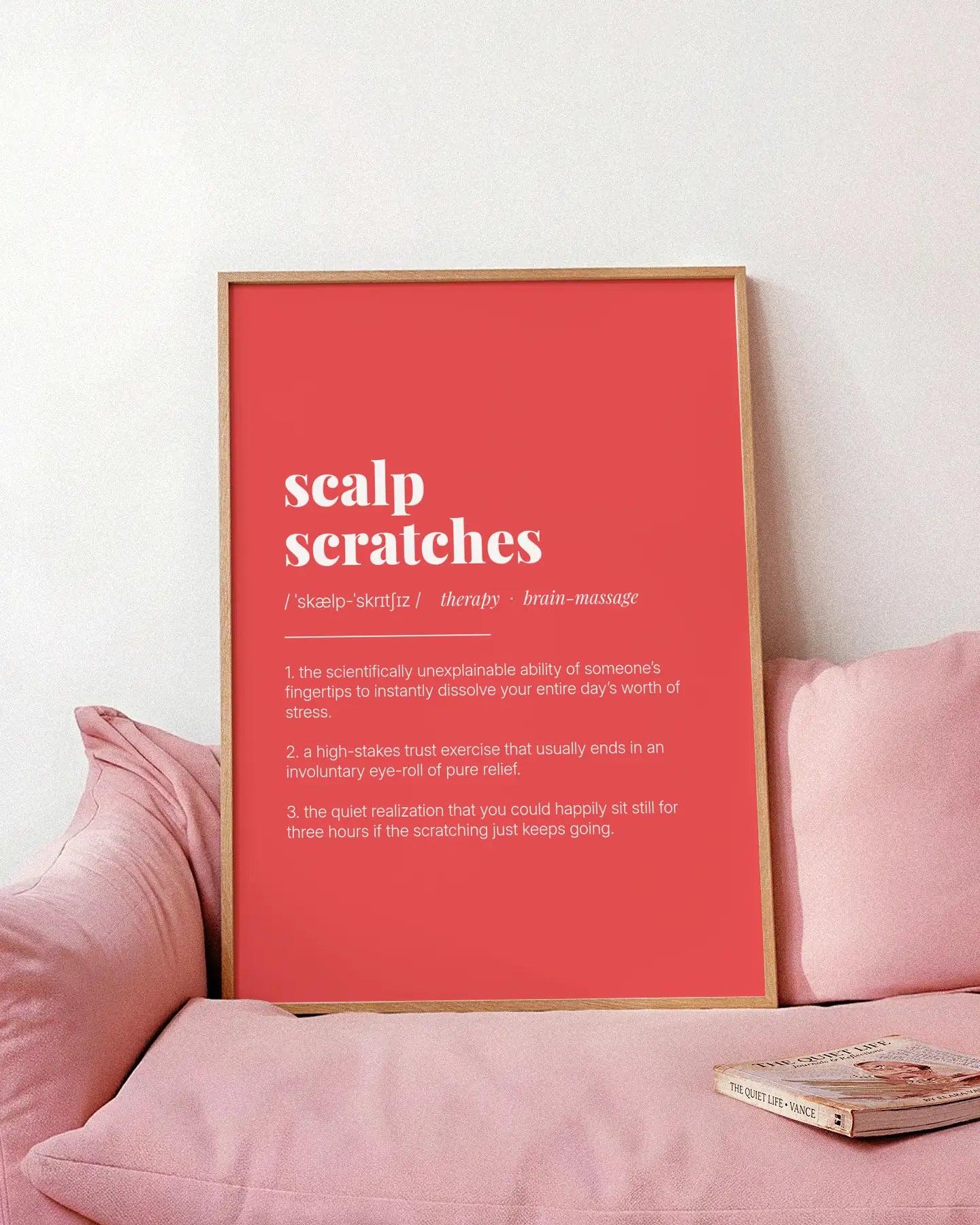 Definition Poster of Scalp<br />Scratches on Strawberry background