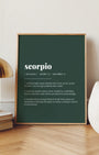Definition Poster of Scorpio on Emerald background
