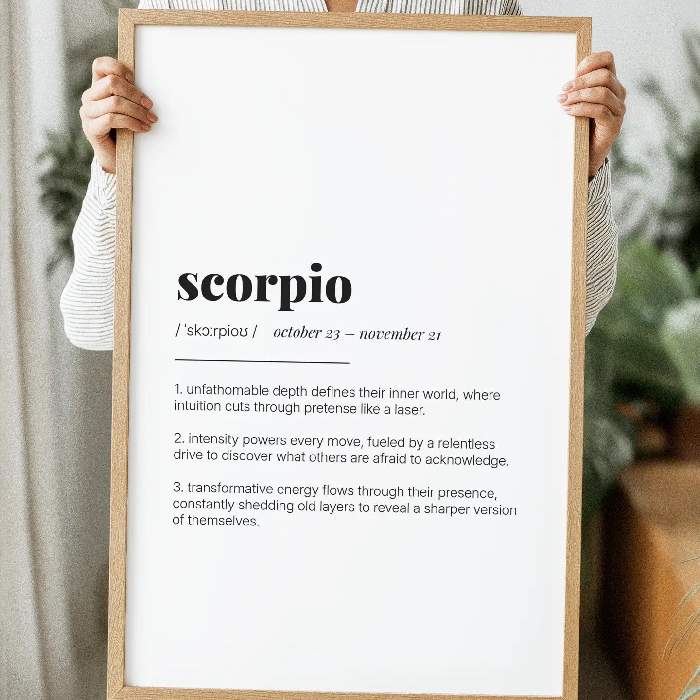 Definition Poster of Scorpio on Gallery White background