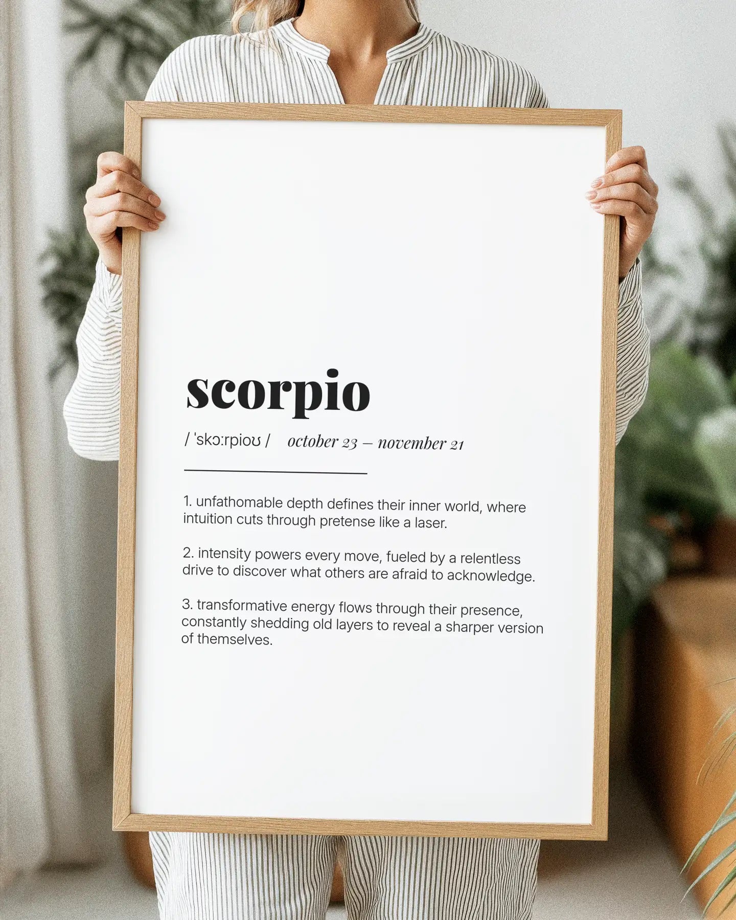 Definition Poster of Scorpio on Gallery White background