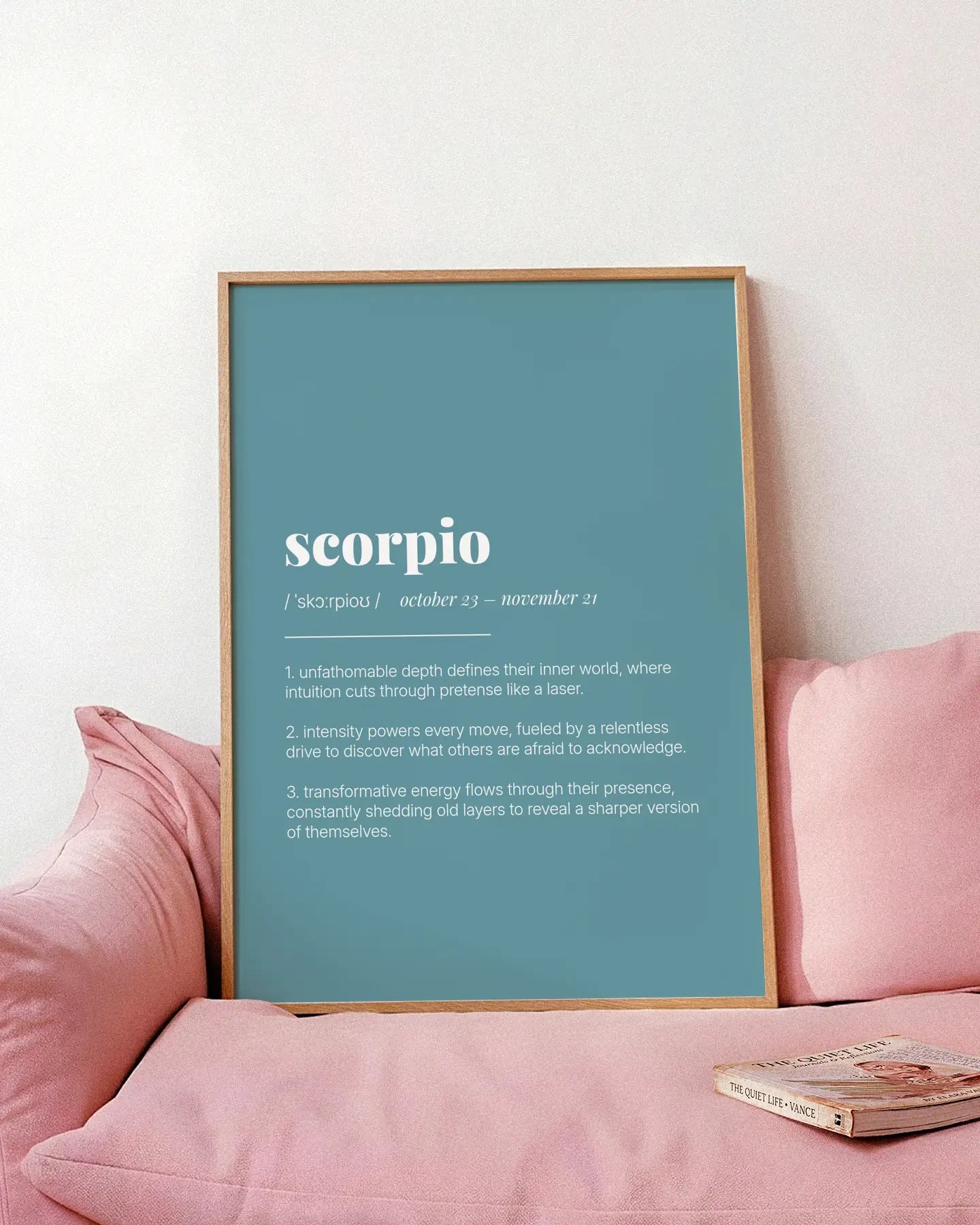 Definition Poster of Scorpio on Sea Glass background