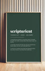 Definition Poster of Scripturient on Emerald background