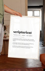 Definition Poster of Scripturient on Gallery White background
