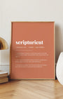 Definition Poster of Scripturient on Terracotta background