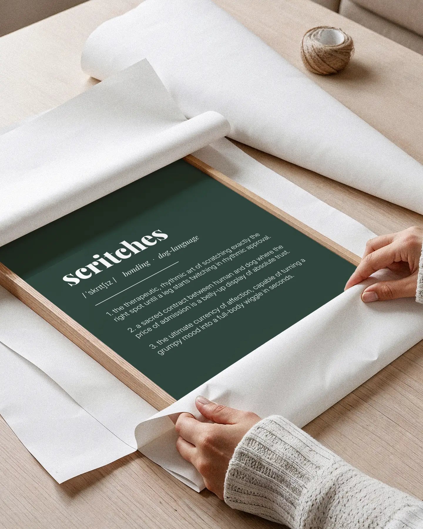 Definition Poster of Scritches on Emerald background