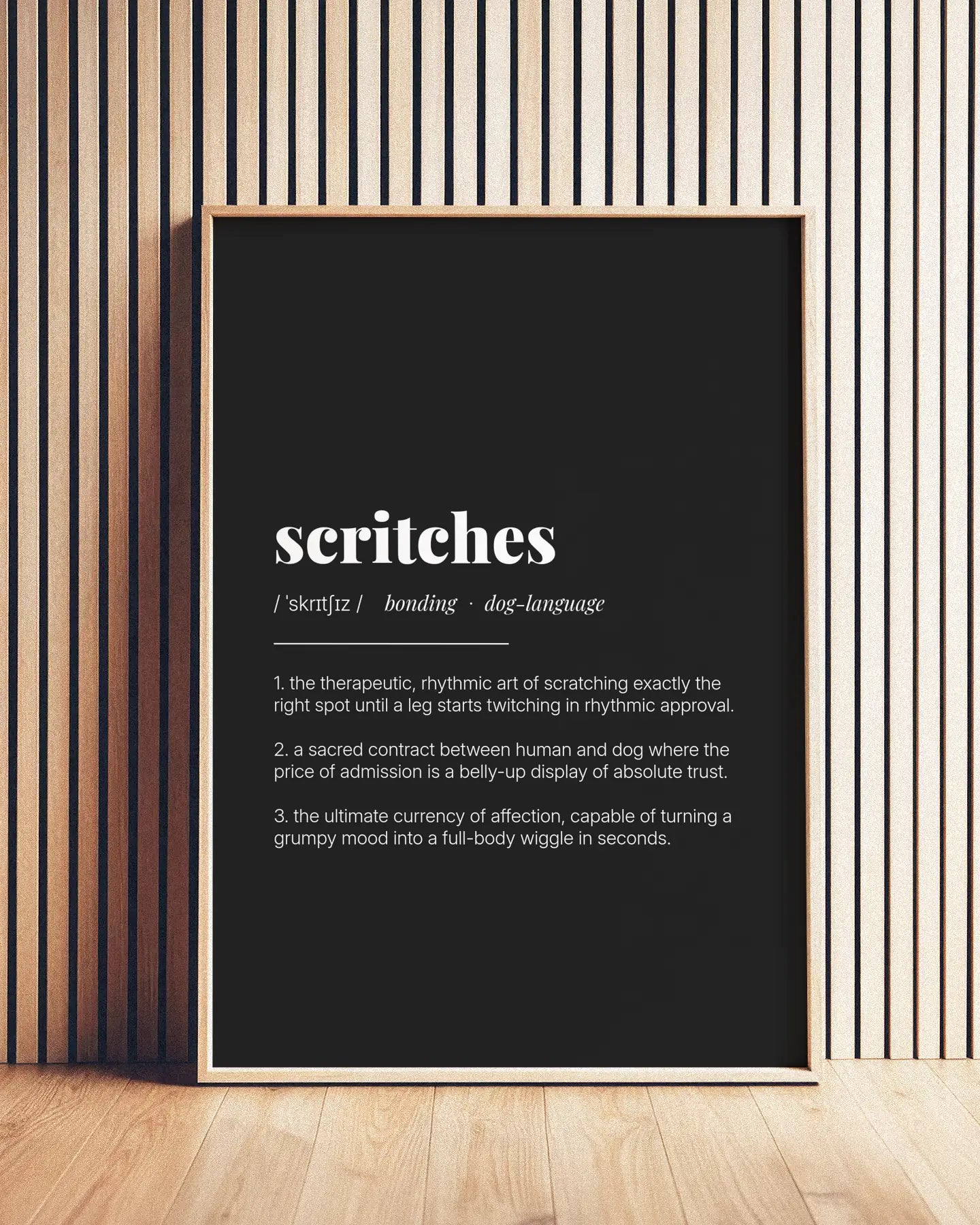 Definition Poster of Scritches on Midnight Ink background