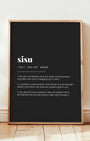 Definition Poster of Sisu on Midnight Ink background