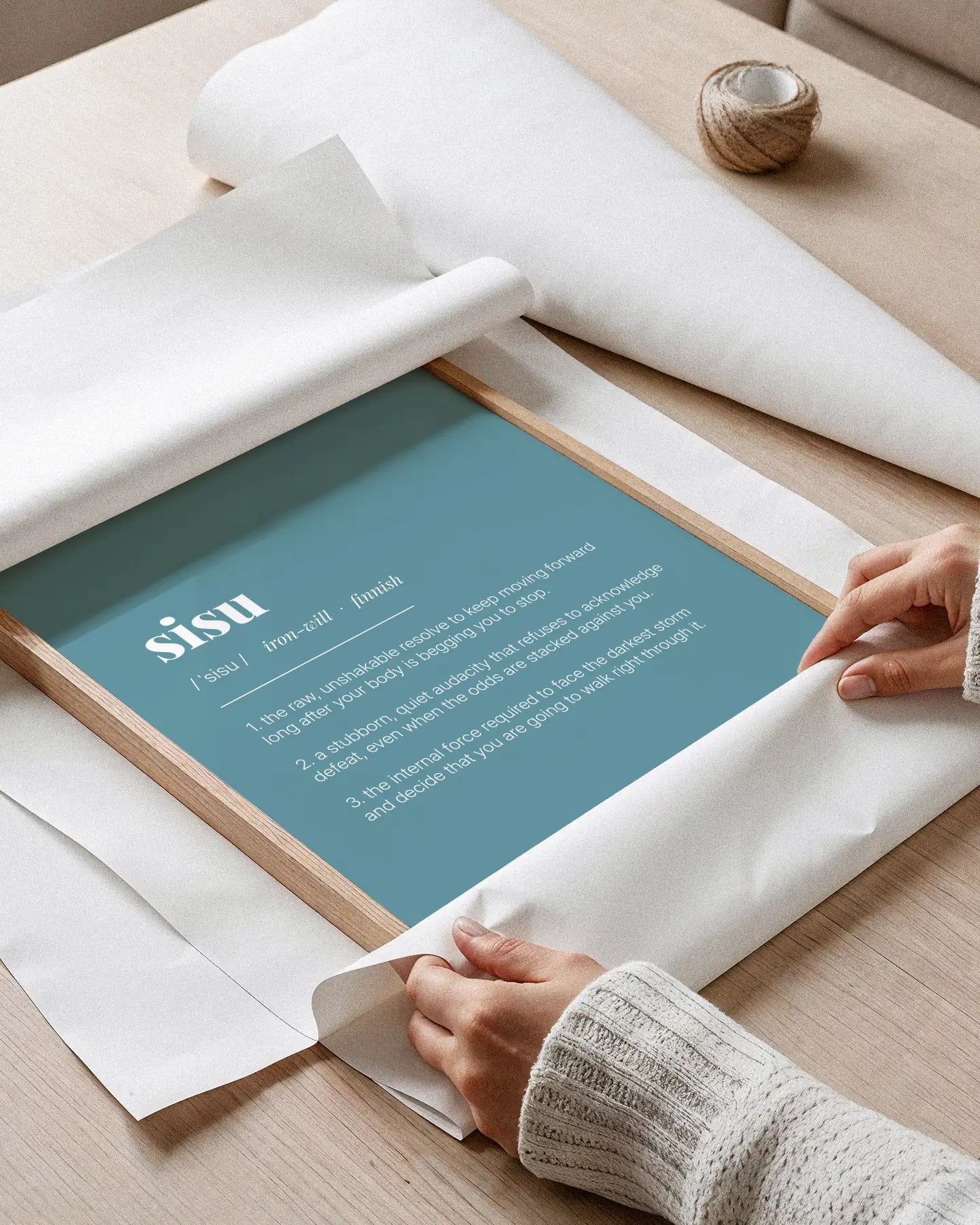 Definition Poster of Sisu on Sea Glass background