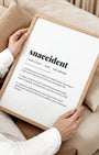 Definition Poster of Snaccident on Gallery White background