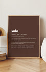 Definition Poster of Solo on Espresso background