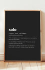 Definition Poster of Solo on Midnight Ink background