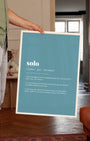 Definition Poster of Solo on Sea Glass background