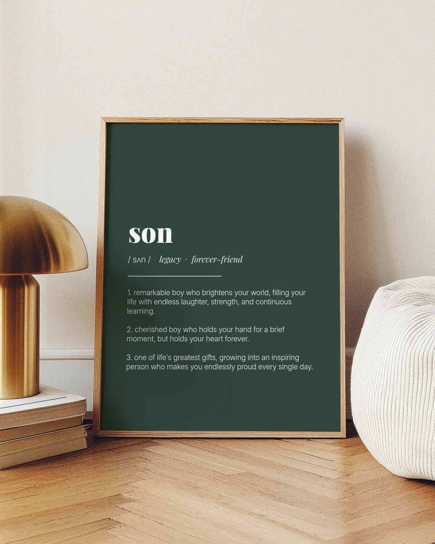 Definition Poster of Son on Emerald background