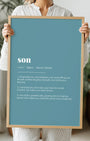 Definition Poster of Son on Sea Glass background