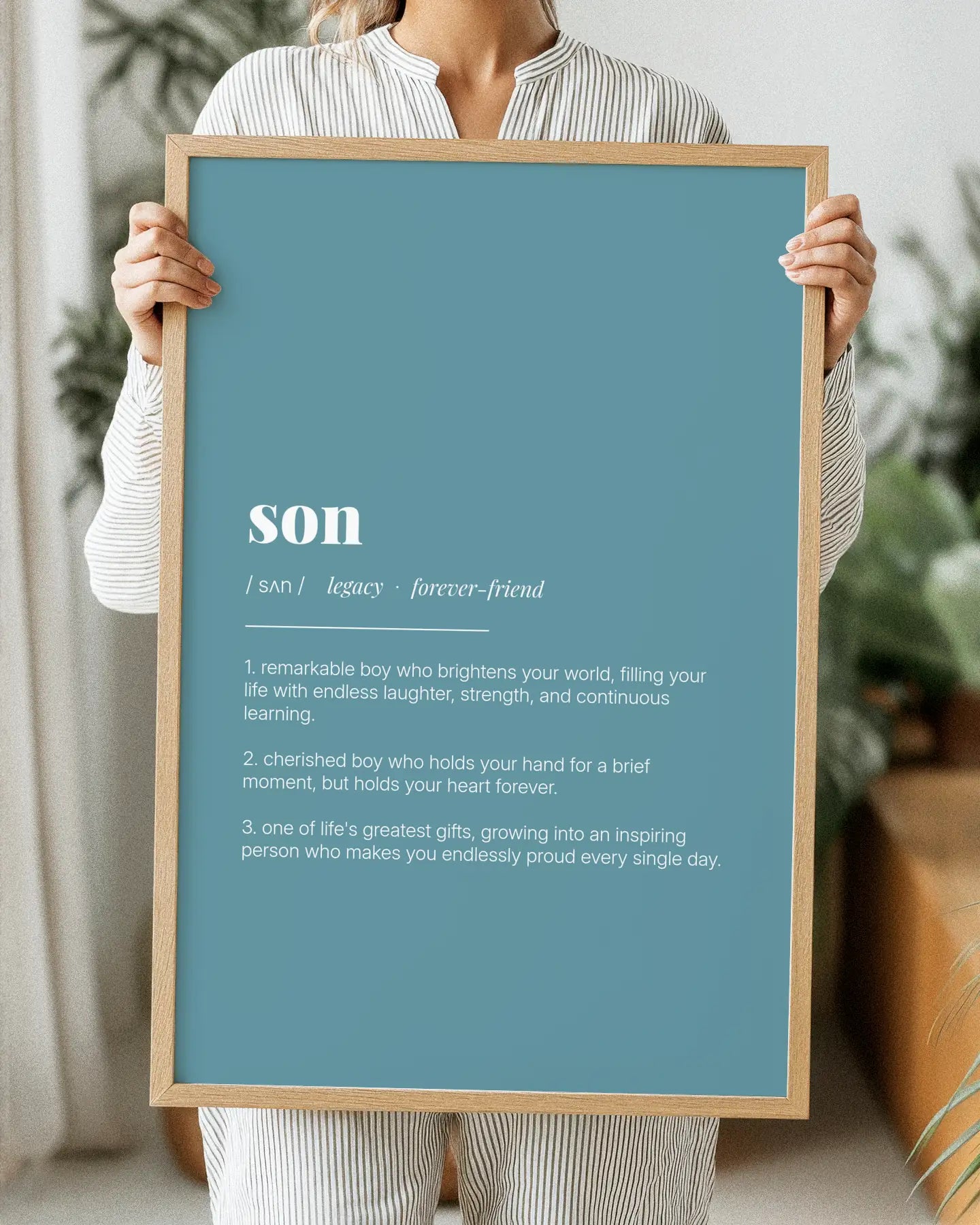 Definition Poster of Son on Sea Glass background