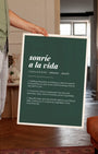 Definition Poster of Sonríe<br />A La Vida on Emerald background