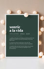 Definition Poster of Sonríe<br />A La Vida on Emerald background