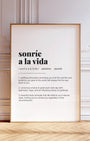 Definition Poster of Sonríe<br />A La Vida on Gallery White background