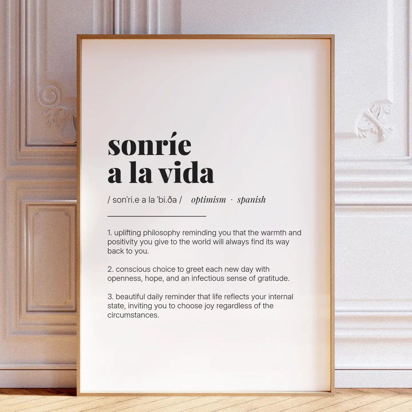 Definition Poster of Sonríe<br />A La Vida on Gallery White background