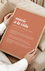 Definition Poster of Sonríe<br />A La Vida on Terracotta background