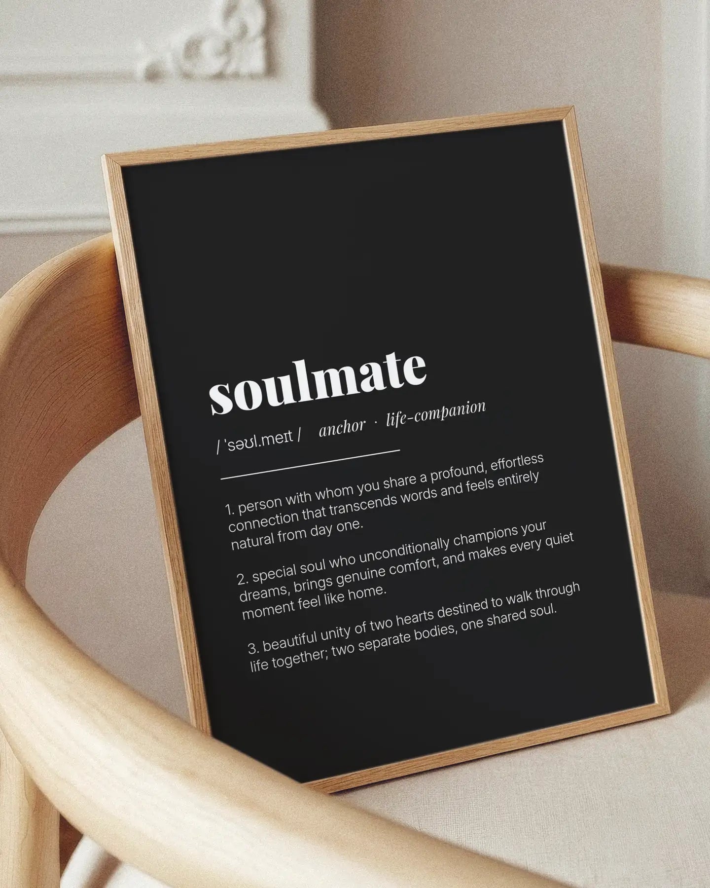 Definition Poster of Soulmate on Midnight Ink background