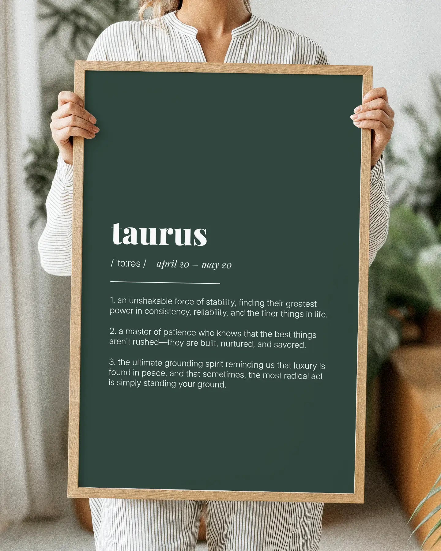 Definition Poster of Taurus on Emerald background