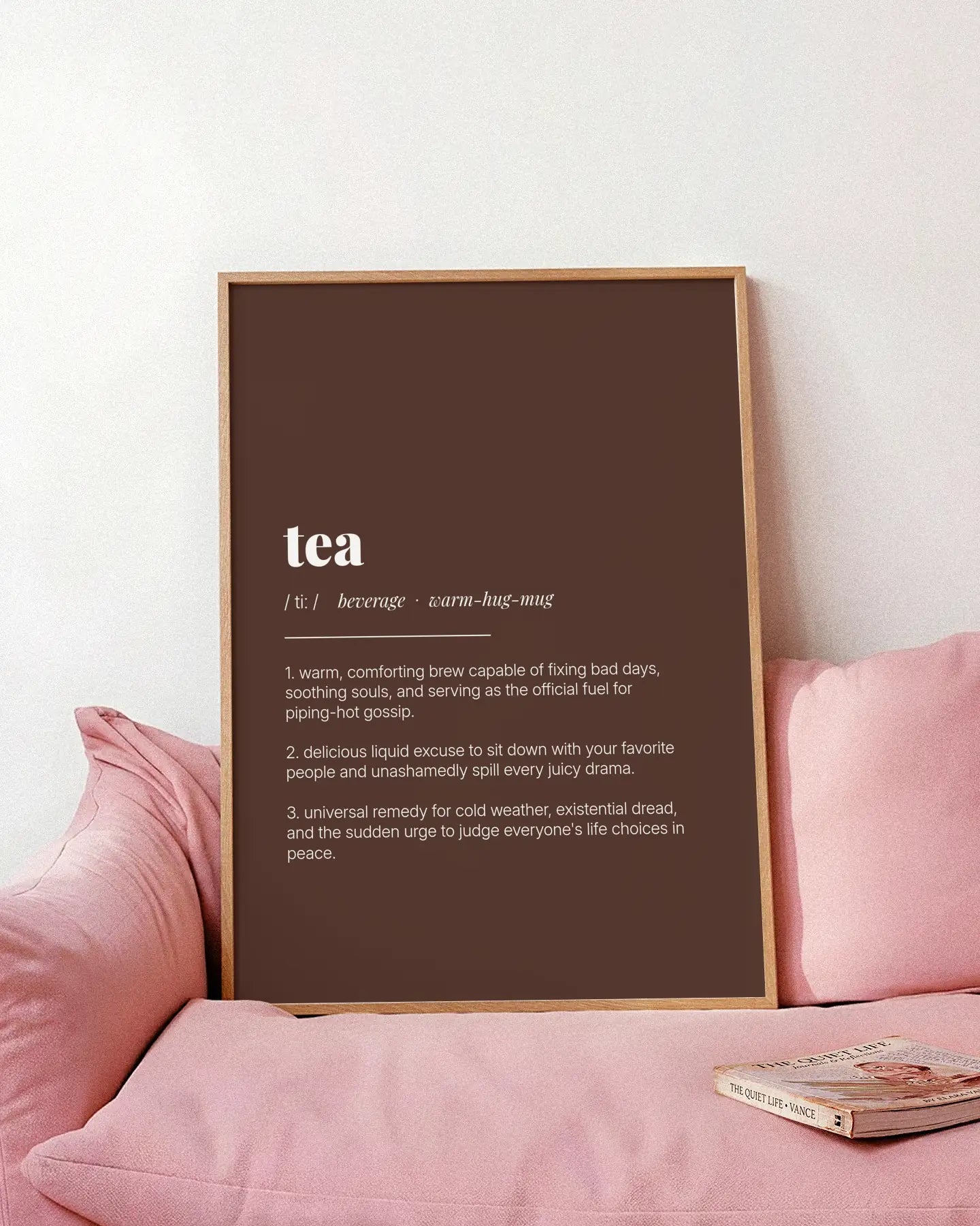 Definition Poster of Tea on Espresso background