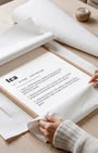 Definition Poster of Tea on Gallery White background
