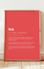 Definition Poster of Tea on Strawberry background