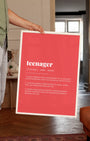 Definition Poster of Teenager on Strawberry background