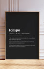 Definition Poster of Tempo on Midnight Ink background