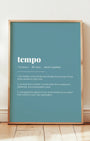 Definition Poster of Tempo on Sea Glass background