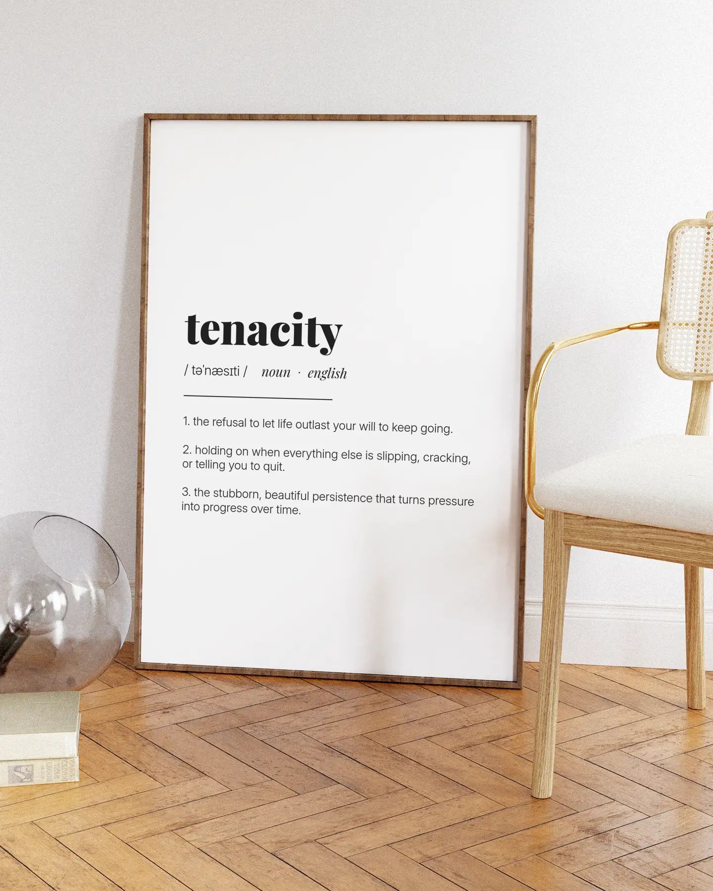 Definition Poster of Tenacity on Gallery White background