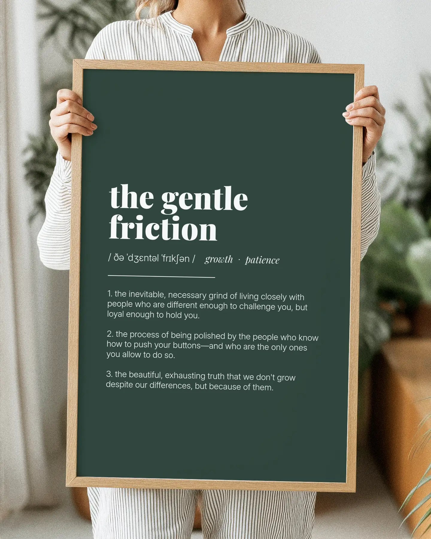 Definition Poster of The Gentle<br />Friction on Emerald background