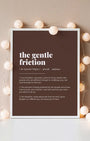 Definition Poster of The Gentle<br />Friction on Espresso background